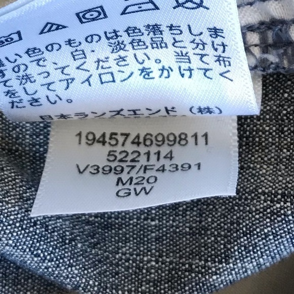 Lands End Blue Mid Rise Mom Shorts - Picture 7 of 11